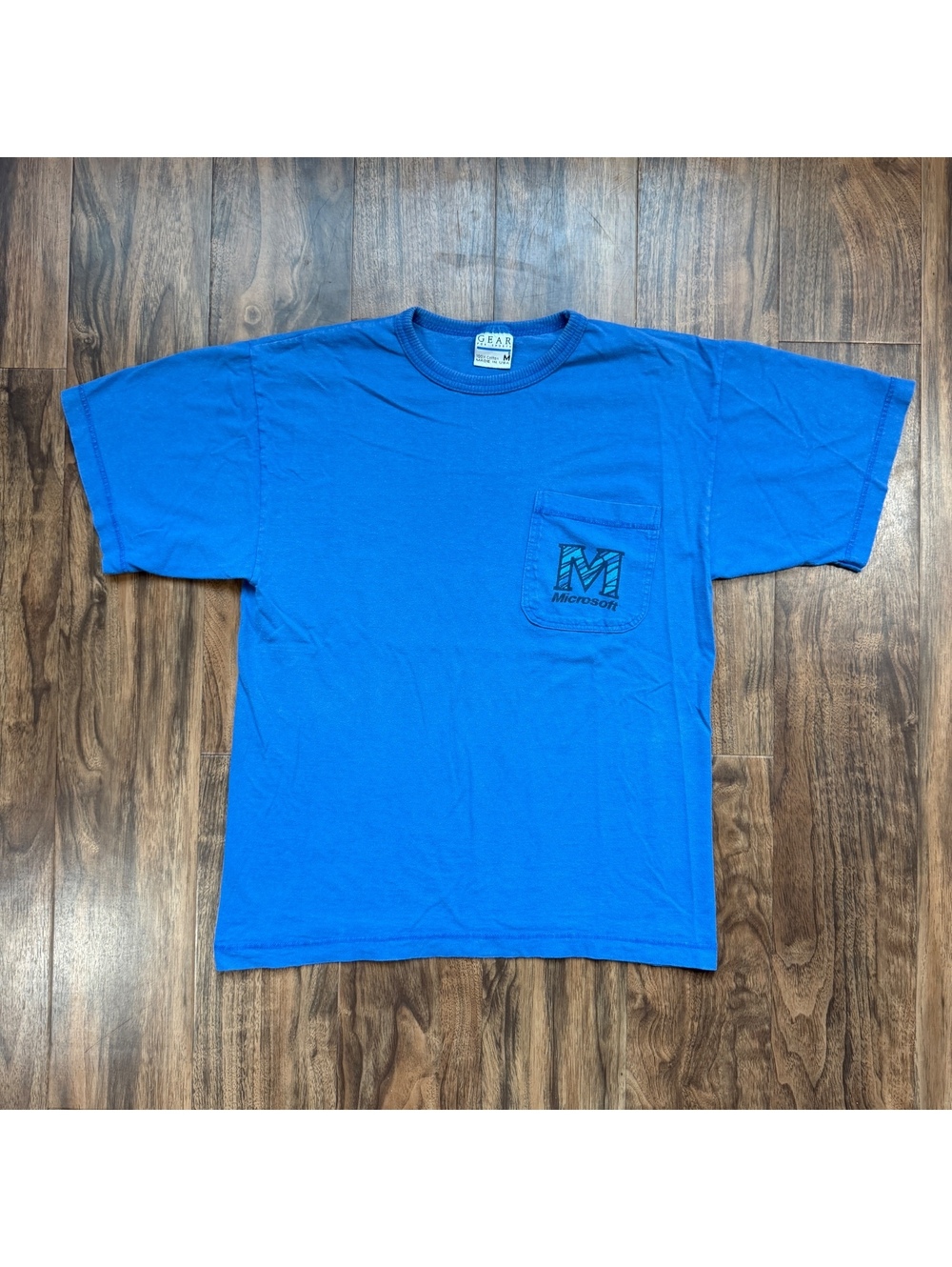 Vintage 90s Microsoft Pocket T Shirt Redmond Medium B… - Gem
